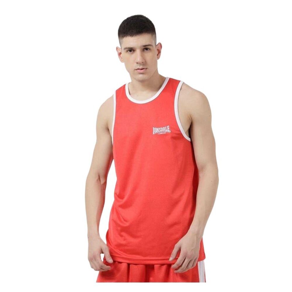 Lonsdale Mens Boxing Vest / Red/White